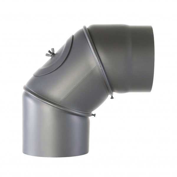 Senotherm Uni-Knie mit Tür 90° 2mm 150mm (gussgrau)